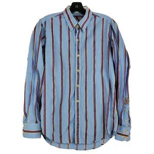 ROBERT GRAHAM X Shirt Mens Small Multicolor Striped Casual Designer Button Down